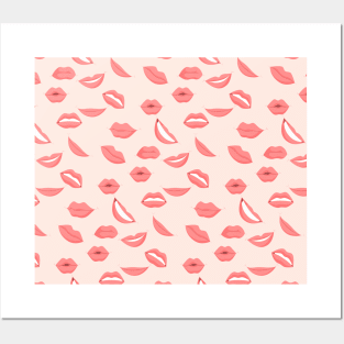 sexy  lips pattern design Posters and Art